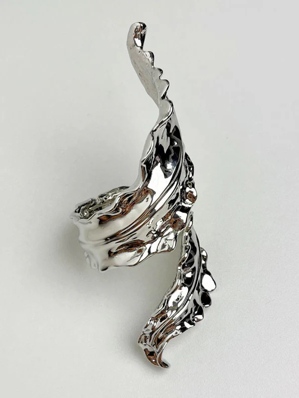 Geometric Pleated Shiny Solid Color Bracelet Accessories - Image 9