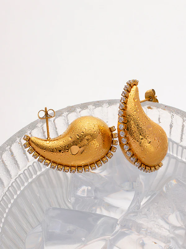 Geometric Rhine Stones Earrings Accessories - Image 7