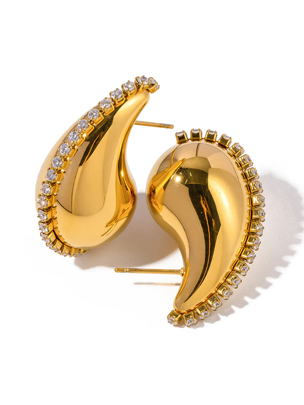 Geometric Rhine Stones Earrings Accessories - Image 8