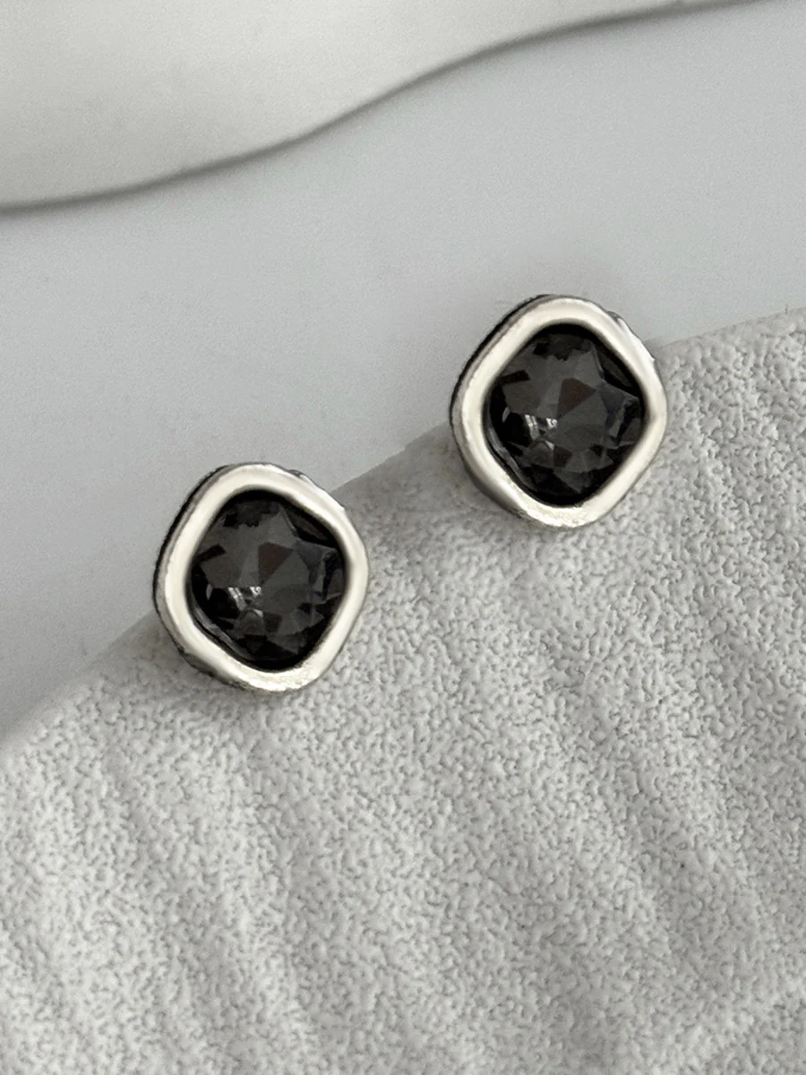 Geometric Rhine Stones Earrings Accessories - Image 2