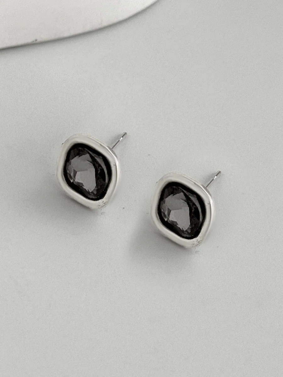 Geometric Rhine Stones Earrings Accessories - Image 3