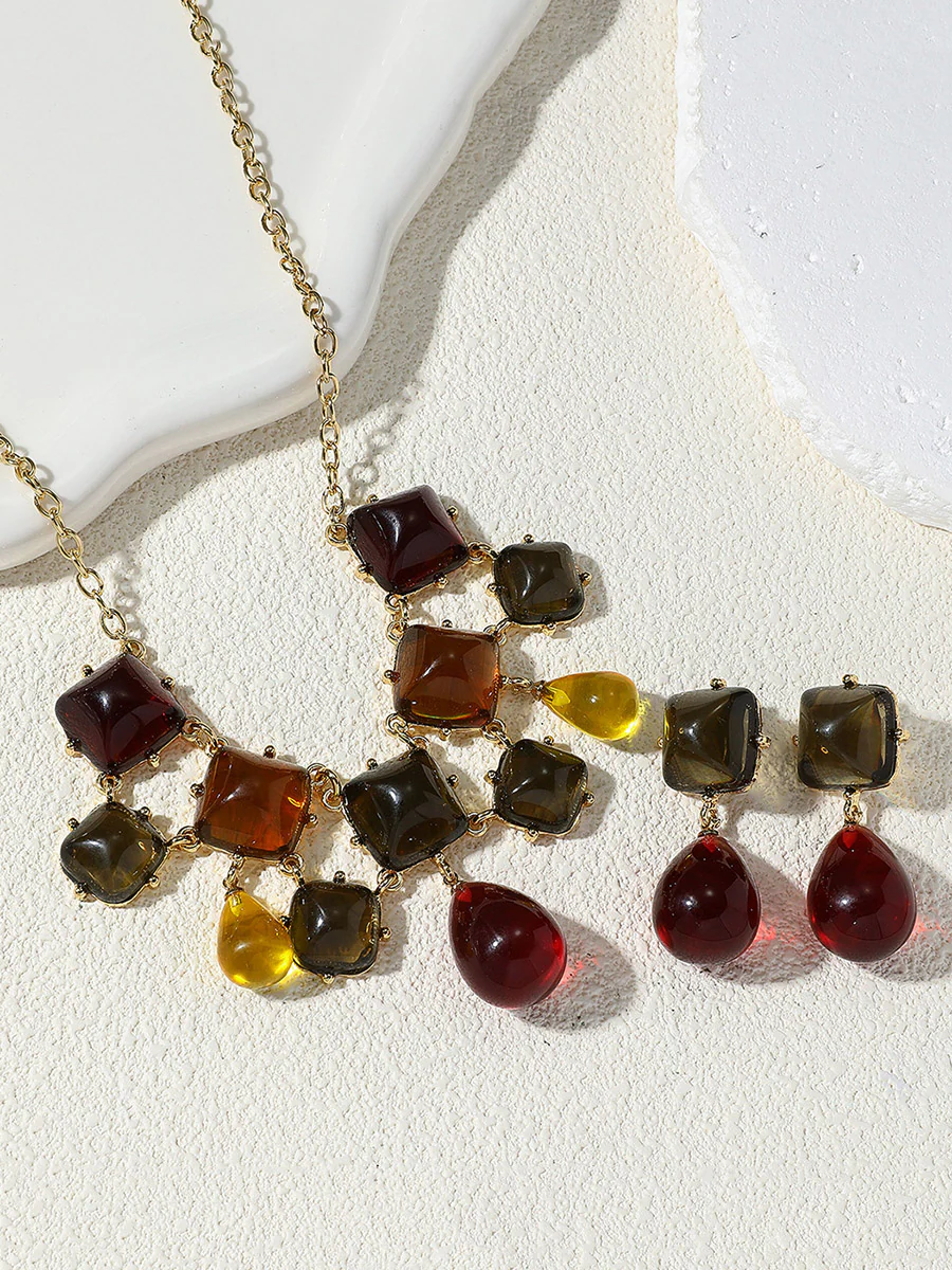 Geometric Rhine Stones Necklaces Accessories - Image 3