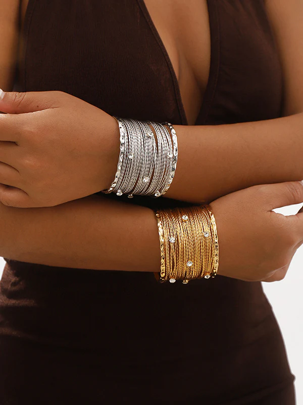 Geometric Rhine Stones Ringent Bracelet Accessories - Image 3