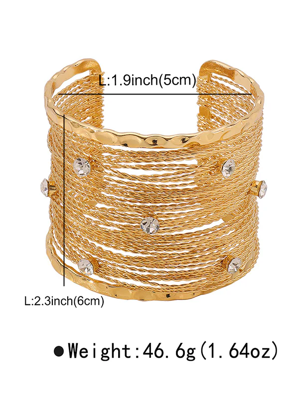 Geometric Rhine Stones Ringent Bracelet Accessories - Image 9