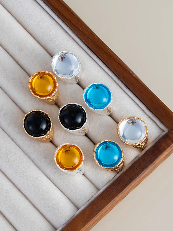 Geometric Rhine Stones Rings Accessories - Image 3