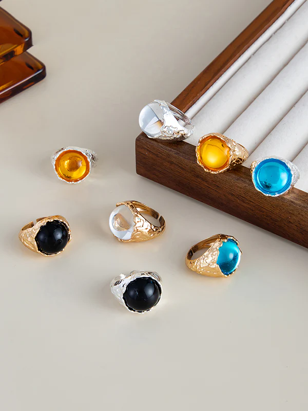Geometric Rhine Stones Rings Accessories - Image 4