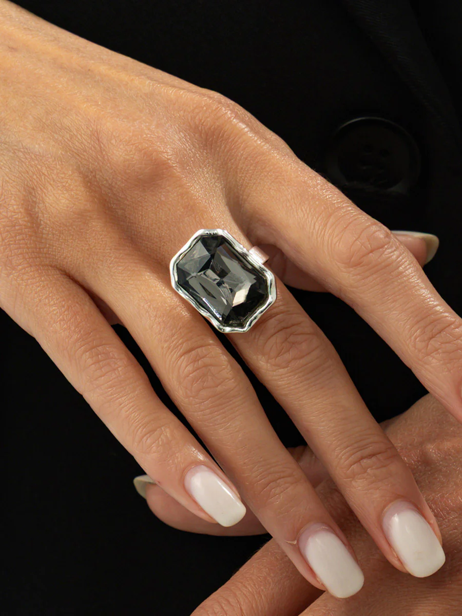 Geometric Rhine Stones Rings Accessories - Image 3