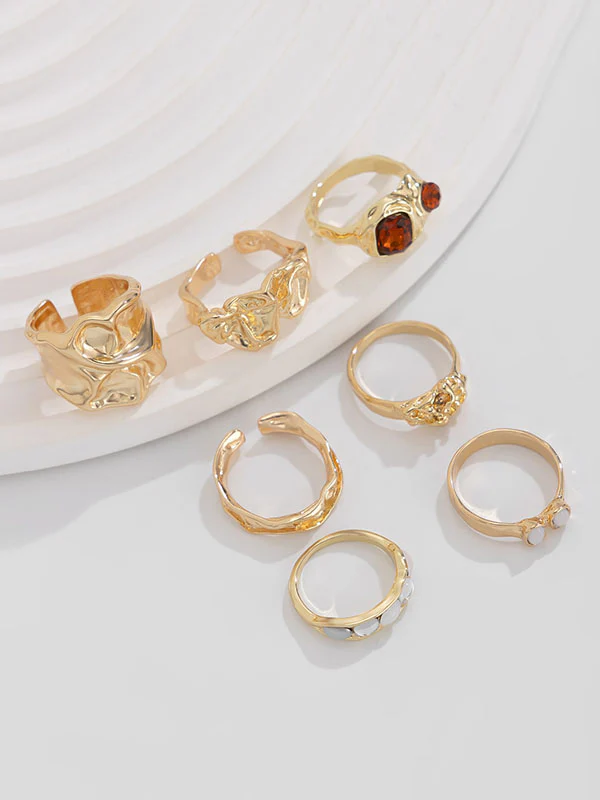 Geometric Rhine Stones Rings Accessories - Image 6