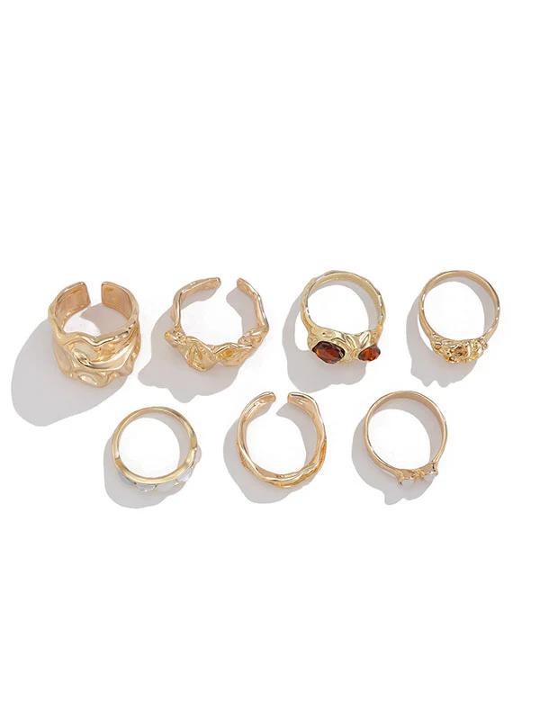 Geometric Rhine Stones Rings Accessories - Image 7
