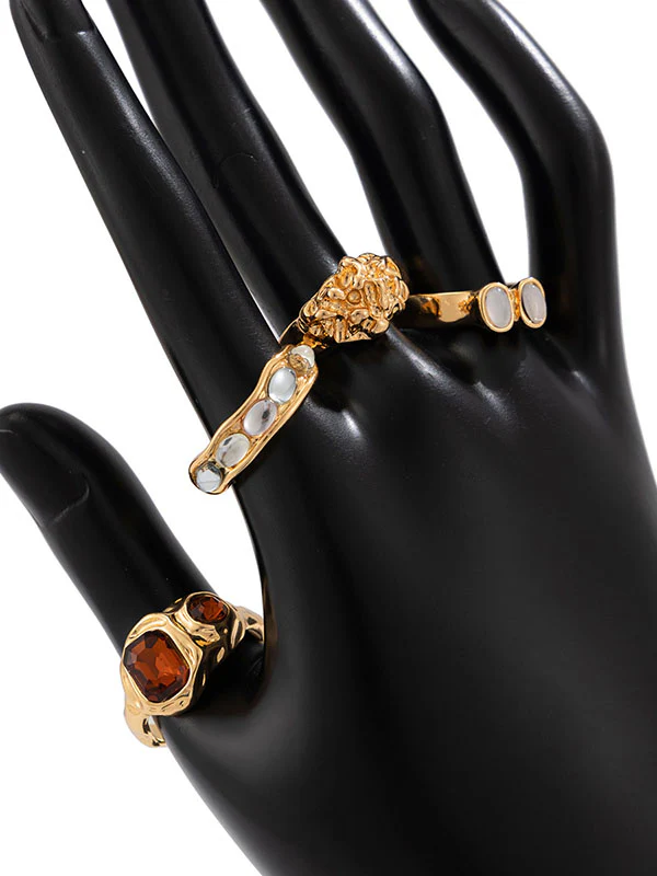 Geometric Rhine Stones Rings Accessories - Image 10