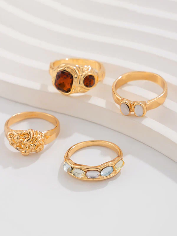Geometric Rhine Stones Rings Accessories - Image 5