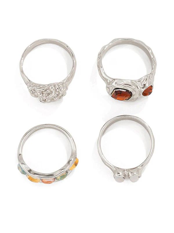 Geometric Rhine Stones Rings Accessories - Image 7