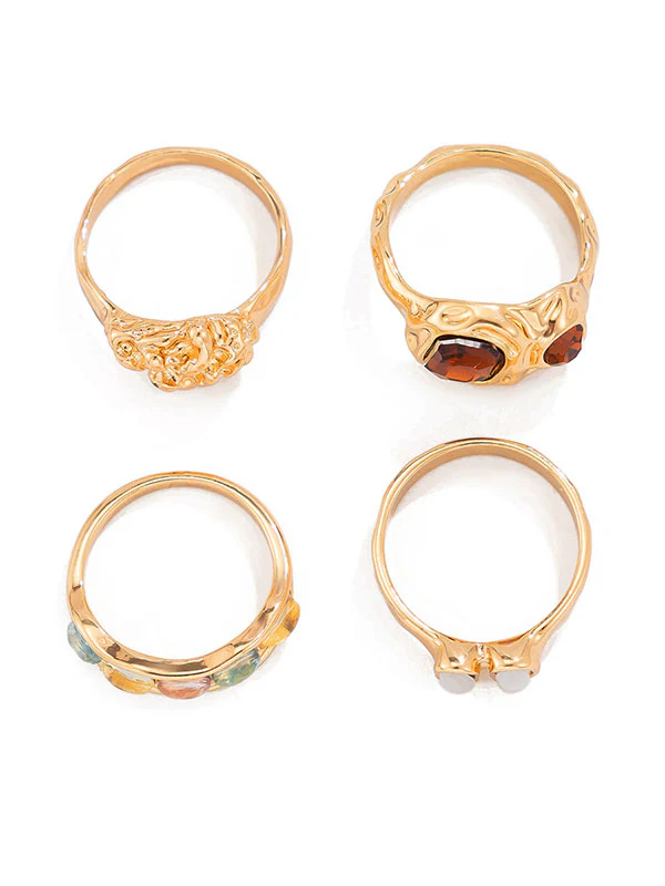 Geometric Rhine Stones Rings Accessories - Image 8