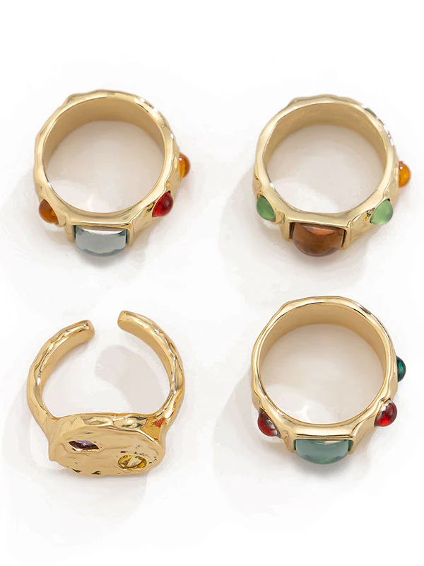 Geometric Rhine Stones Rings Accessories - Image 7