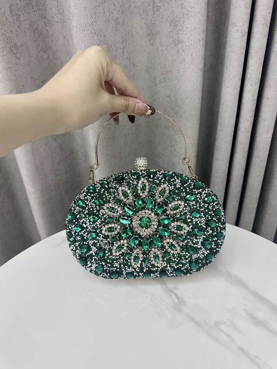 Geometric Rhine Stones Shiny Evening Bags & Clutches - Image 5