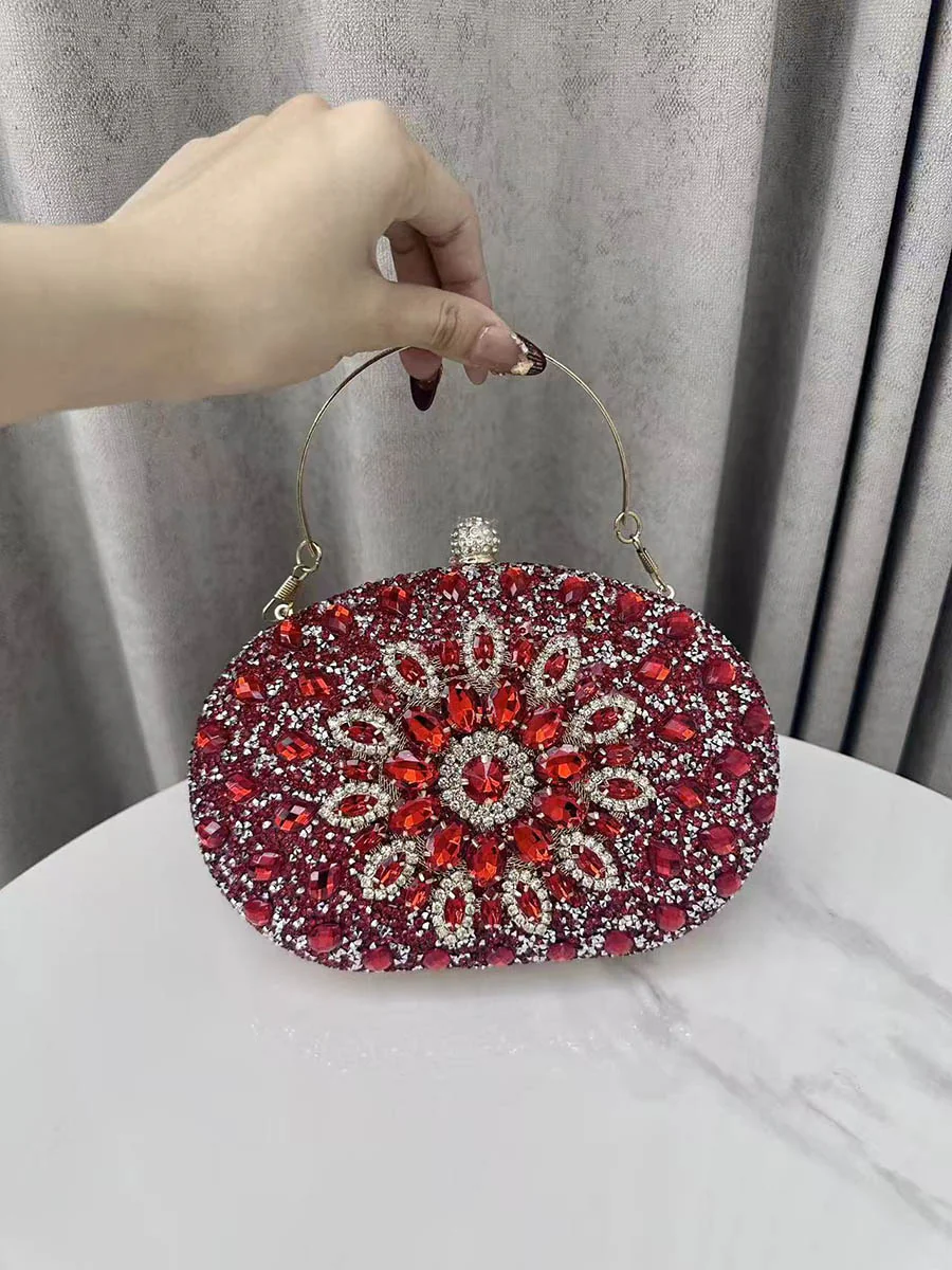 Geometric Rhine Stones Shiny Evening Bags & Clutches - Image 6