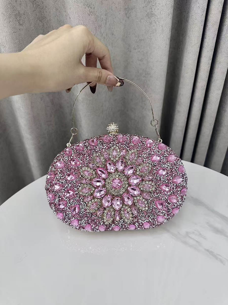 Geometric Rhine Stones Shiny Evening Bags & Clutches - Image 8