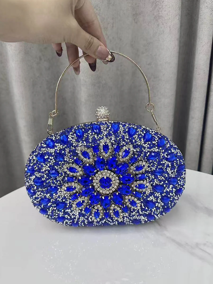 Geometric Rhine Stones Shiny Evening Bags & Clutches - Image 2