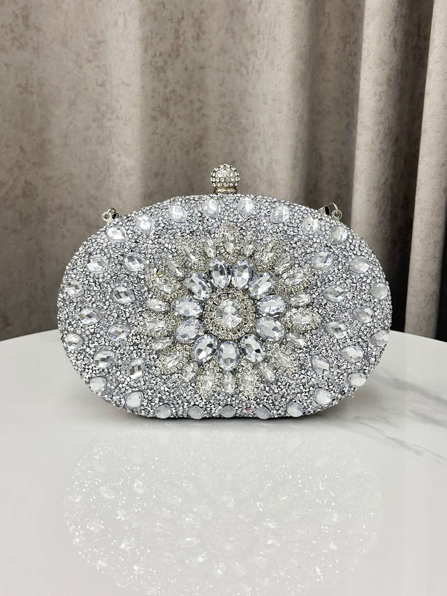 Geometric Rhine Stones Shiny Evening Bags & Clutches - Image 4