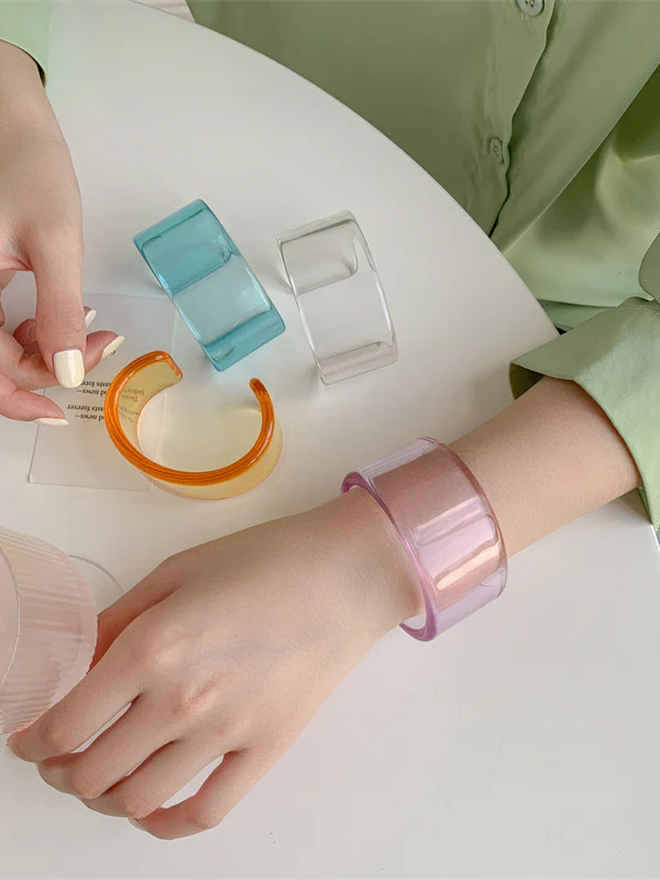 Geometric Ringent Solid Color Bracelet Accessories - Image 2