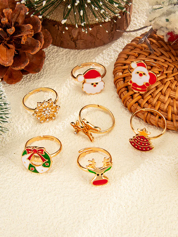 7 Pcs Geometric Rings Accessories - Image 4