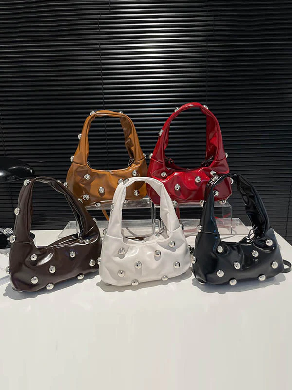 Geometric Rivet Handbags Shoulder Bags - Image 12