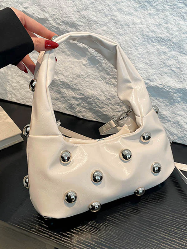 Geometric Rivet Handbags Shoulder Bags - Image 13