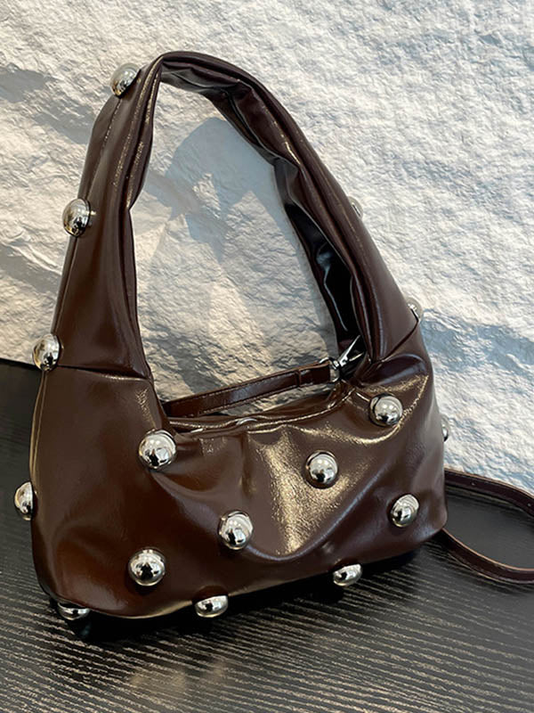 Geometric Rivet Handbags Shoulder Bags - Image 15