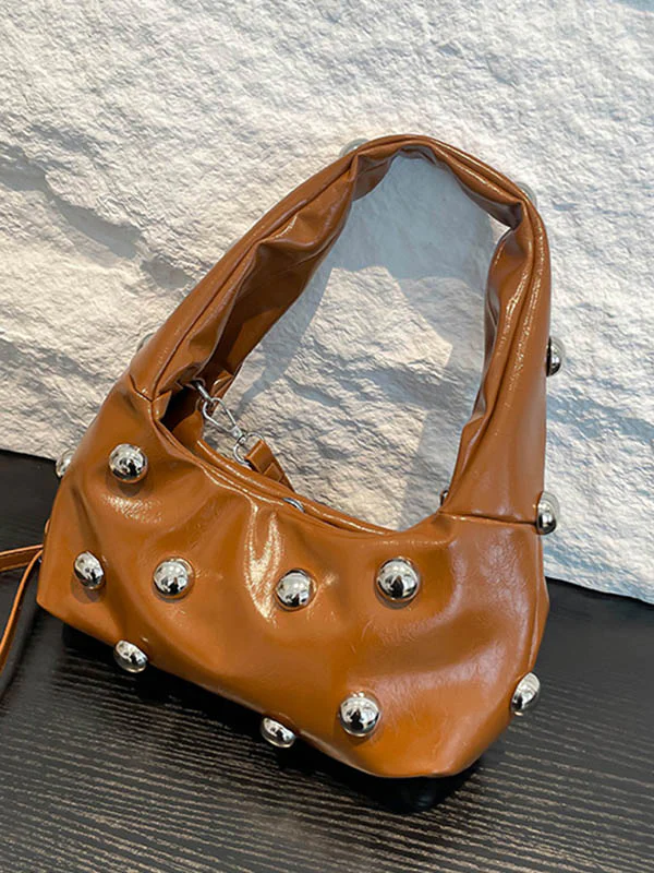 Geometric Rivet Handbags Shoulder Bags - Image 16