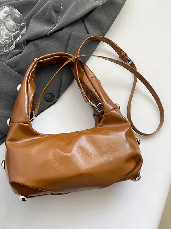 Geometric Rivet Handbags Shoulder Bags - Image 17