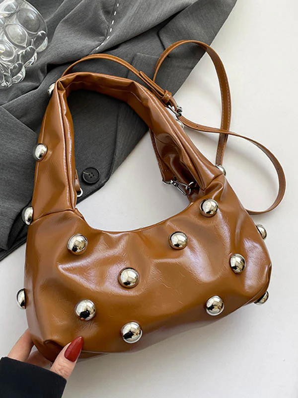 Geometric Rivet Handbags Shoulder Bags - Image 18