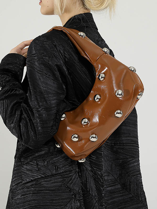 Geometric Rivet Handbags Shoulder Bags - Image 2