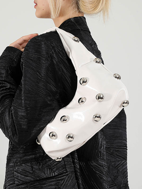 Geometric Rivet Handbags Shoulder Bags - Image 3