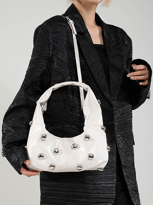 Geometric Rivet Handbags Shoulder Bags - Image 4