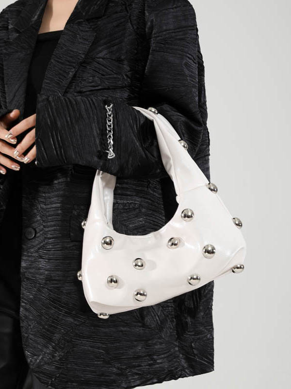 Geometric Rivet Handbags Shoulder Bags - Image 5