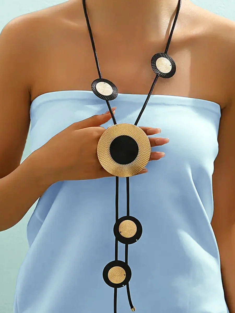 Geometric Round Cut Necklaces Accessories - Image 2