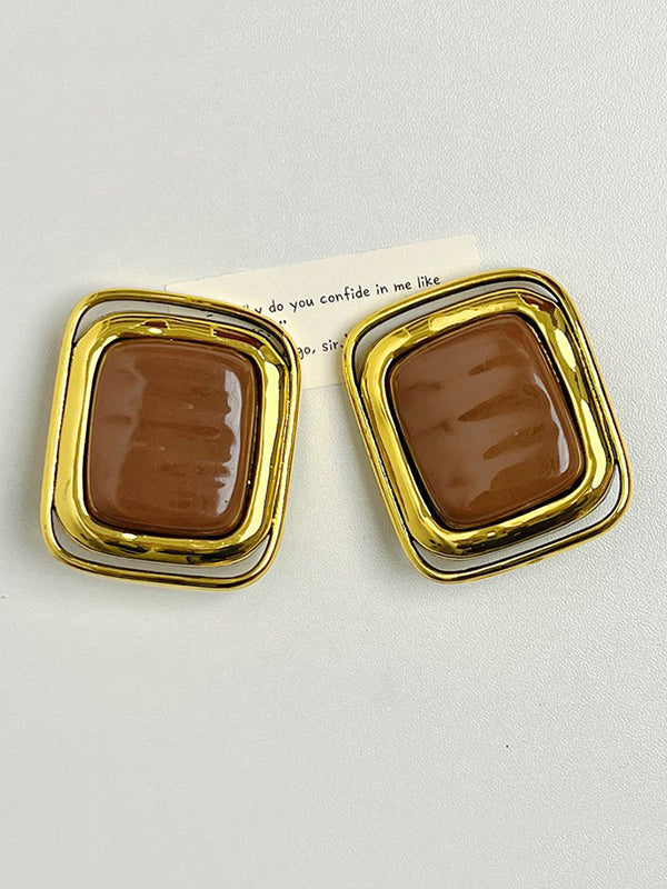 Geometric Shiny Earrings Accessories - Image 5