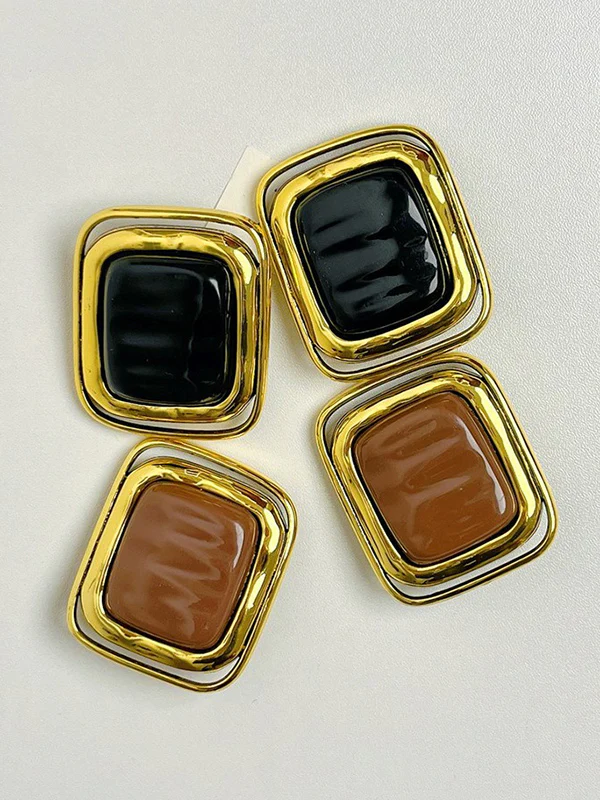 Geometric Shiny Earrings Accessories - Image 6