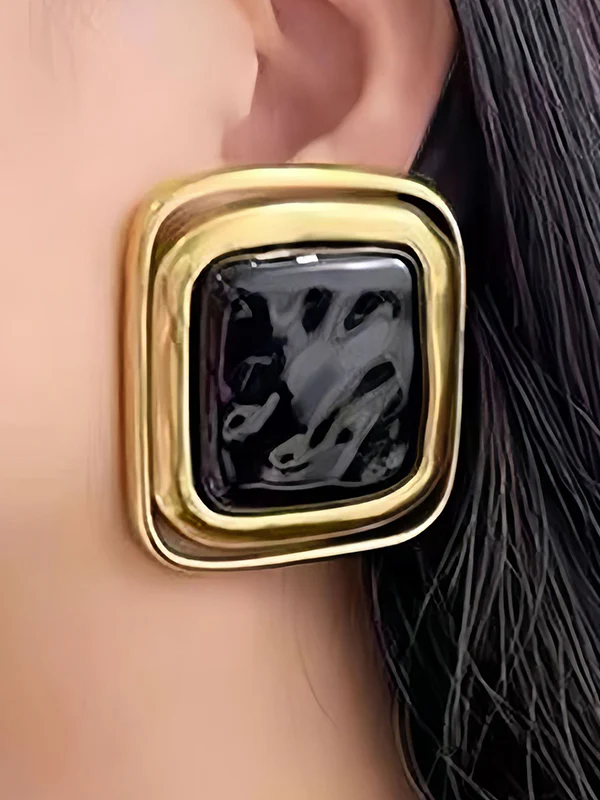 Geometric Shiny Earrings Accessories - Image 7