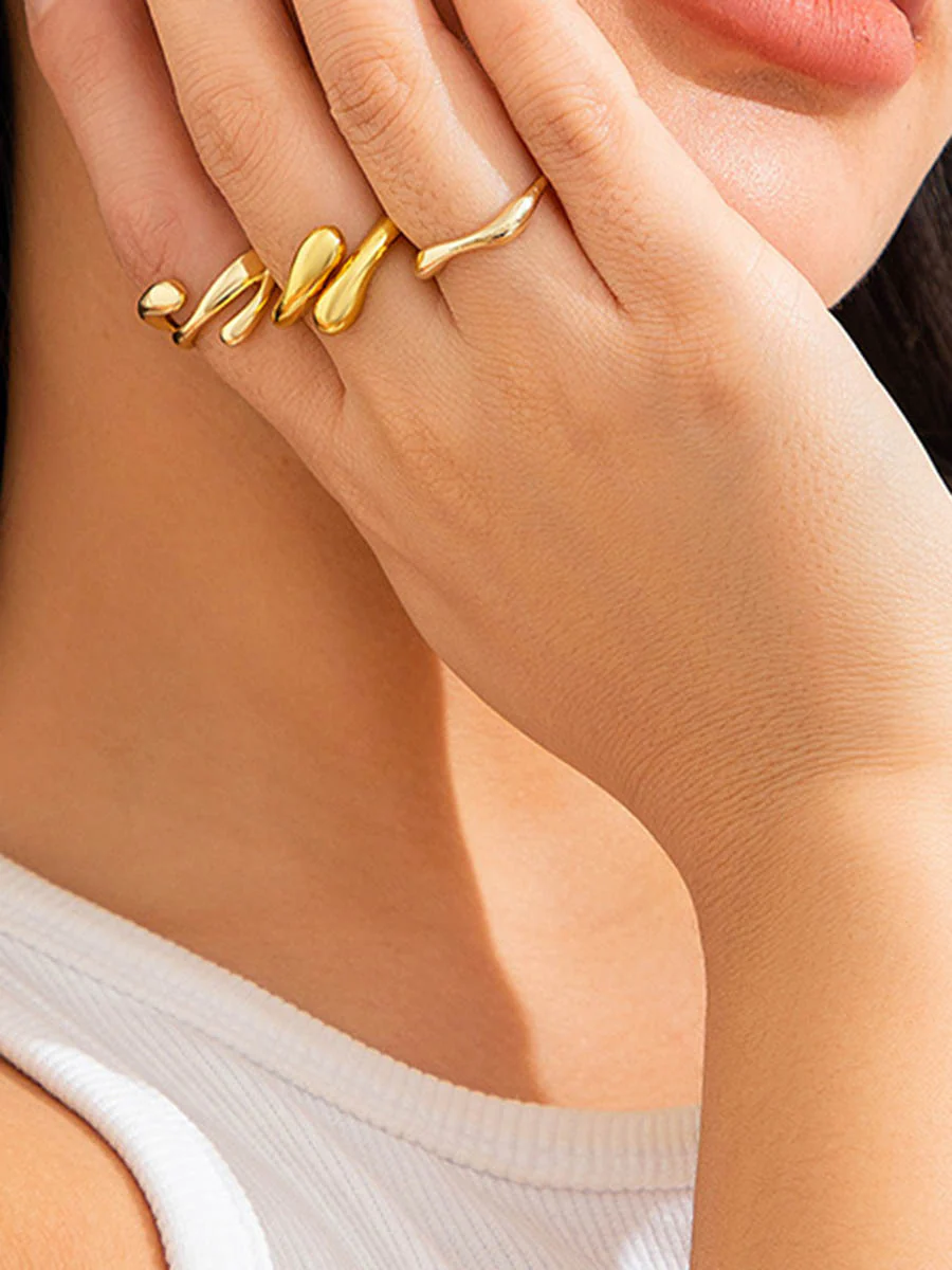 Geometric Shiny Rings Accessories - Image 2