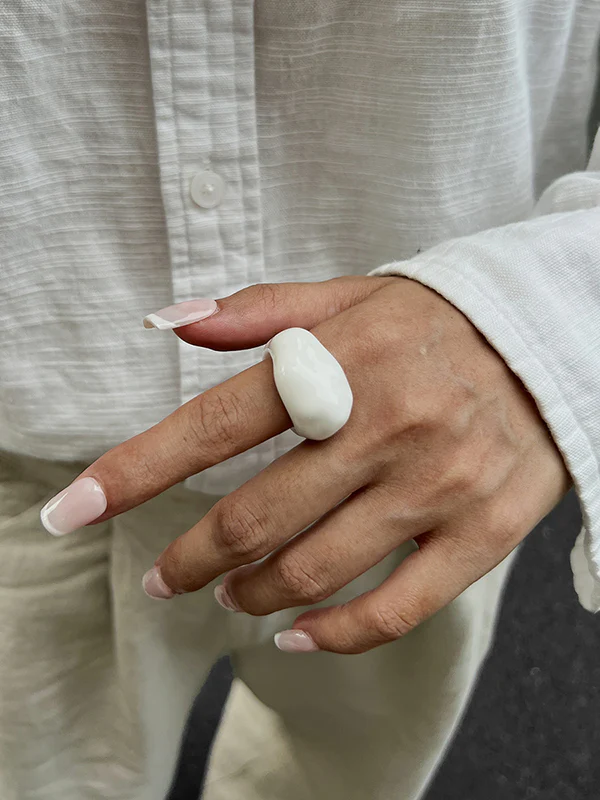 Geometric Shiny Slightly Sheer Rings Accessories - Image 11