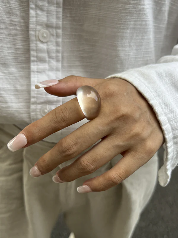Geometric Shiny Slightly Sheer Rings Accessories - Image 14
