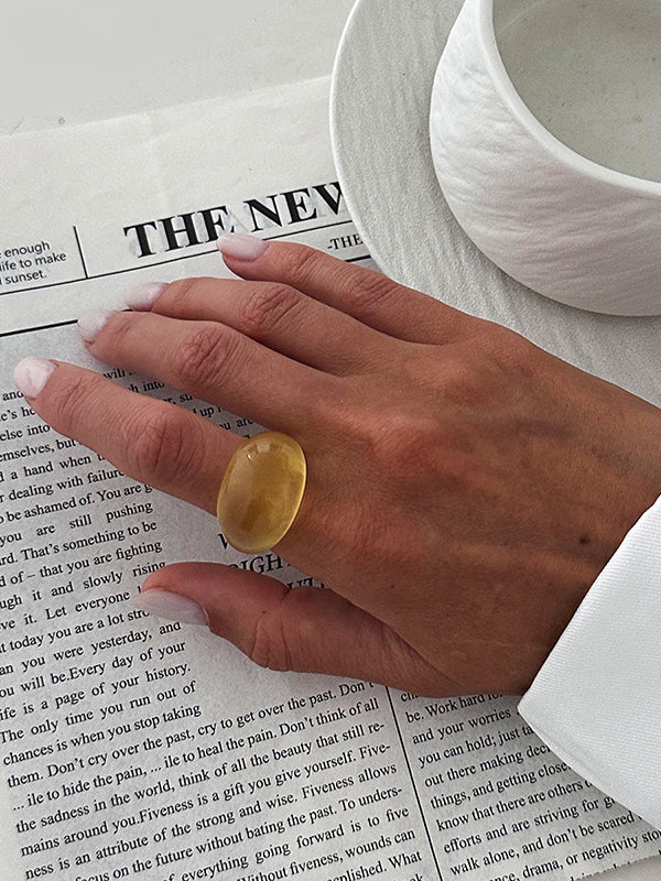 Geometric Shiny Slightly Sheer Rings Accessories - Image 16