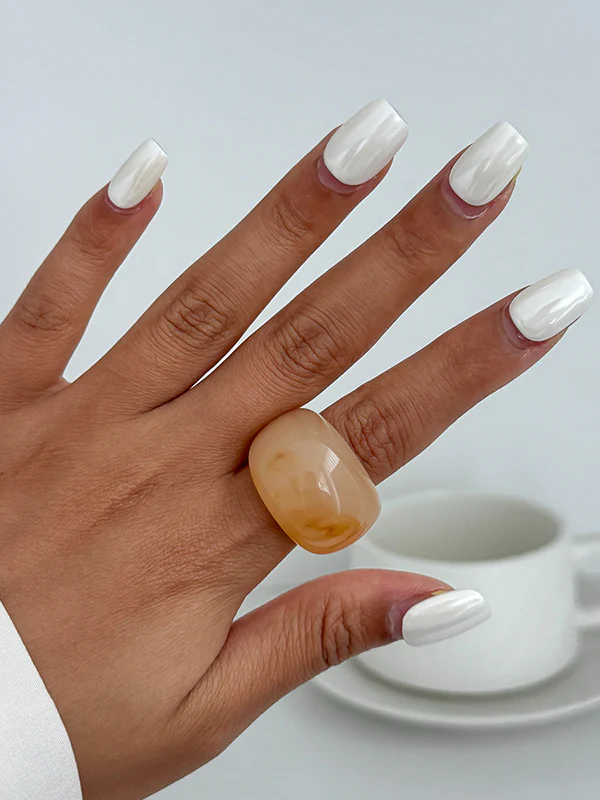 Geometric Shiny Slightly Sheer Rings Accessories - Image 19