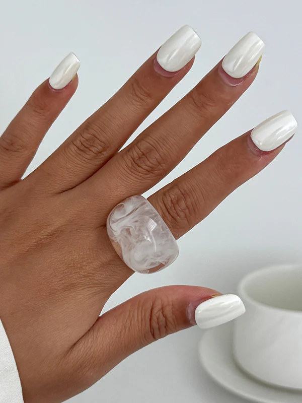Geometric Shiny Slightly Sheer Rings Accessories - Image 20