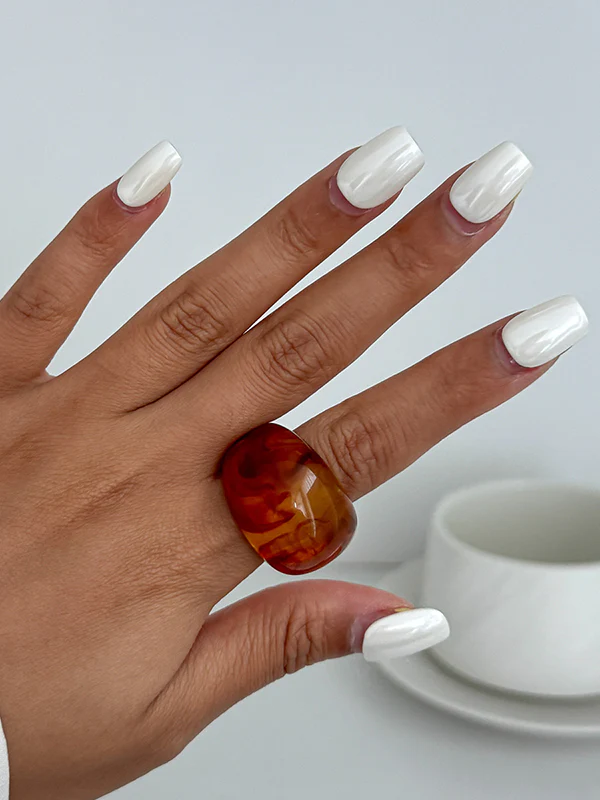 Geometric Shiny Slightly Sheer Rings Accessories - Image 21