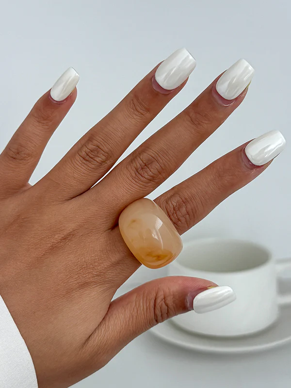 Geometric Shiny Slightly Sheer Rings Accessories - Image 22