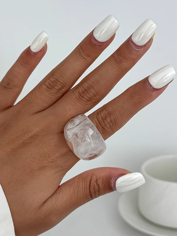 Geometric Shiny Slightly Sheer Rings Accessories - Image 24
