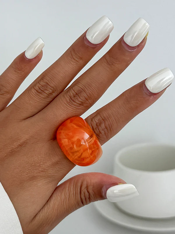 Geometric Shiny Slightly Sheer Rings Accessories - Image 25