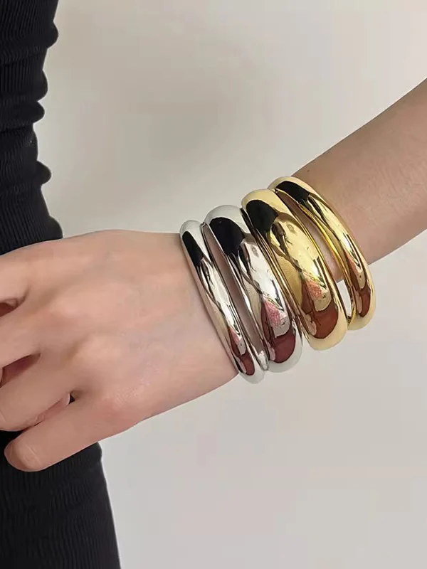 Geometric Shiny Solid Color Bracelet Accessories - Image 2